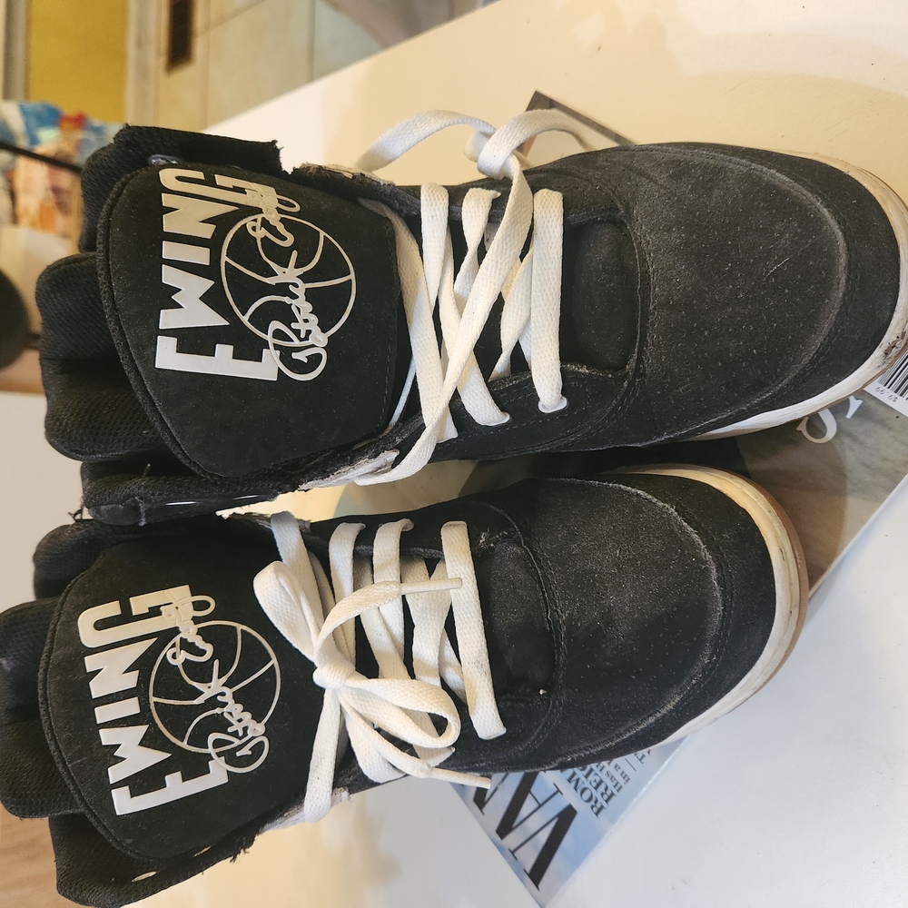 Black and White Athletic High-Top Sneakers